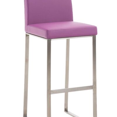 Bar stool Belfast E78 purple 48x41x102 purple artificial leather stainless steel