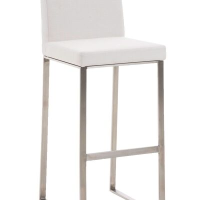 Taburete de bar Belfast E78 tejido blanco 48x41x102 blanco Material acero inoxidable