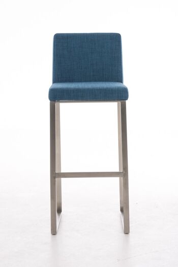 Tabouret de bar Belfast E78 tissu bleu 48x41x102 bleu Matière acier inoxydable 2