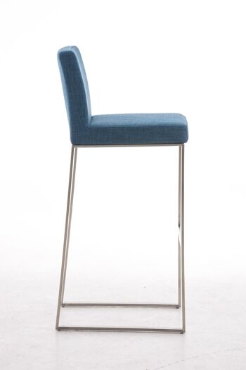 Tabouret de bar Belfast E78 tissu bleu 48x41x102 bleu Matière acier inoxydable 3