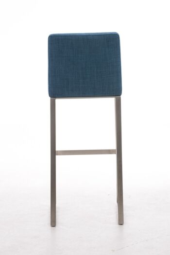 Tabouret de bar Belfast E78 tissu bleu 48x41x102 bleu Matière acier inoxydable 4