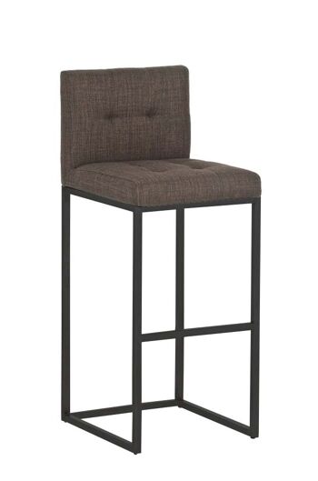 Tabouret de bar Edinburgh B77 FABRIC marron 45x41x103.5 marron Matière Métal noir mat 1