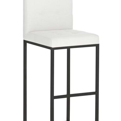 Bar stool Edinburgh B77 FABRIC white 45x41x103.5 white Material Metal matt black