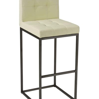 Bar stool Edinburgh B77 cream 45x41x103.5 cream leatherette Metal matte black