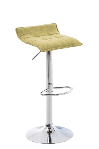 Tabouret de bar Madison tissu végétal 38x38x65 végétal Matière Métal chromé 1