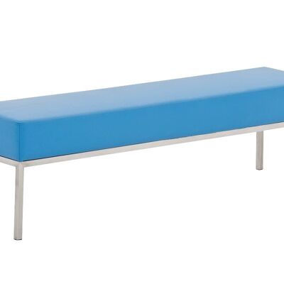 4-Sitzer-Sofa Lamega 40x160 blau 40x160x46 blau Kunstleder Edelstahl