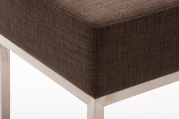 Canapé 4 places Lamega 40x160 TISSU marron 40x160x46 marron Matériau acier inoxydable 2