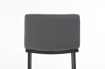 Tabouret de bar Carlton B78 Gris 45x44x104 Cuir artificiel gris Métal noir mat 4