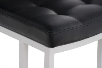 Tabouret de bar Carlton W78 noir 45x44x104 cuir artificiel noir métal 7