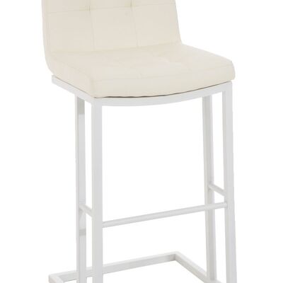 Bar stool Carlton W78 cream 45x44x104 cream leatherette metal