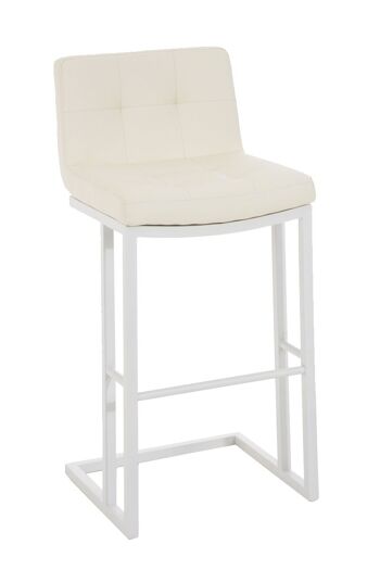 Tabouret de bar Carlton W78 crème 45x44x104 métal similicuir crème 1