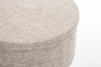 Tabouret de bar Vienna FABRIC crème 39x39x57 crème Matière Métal chromé 5