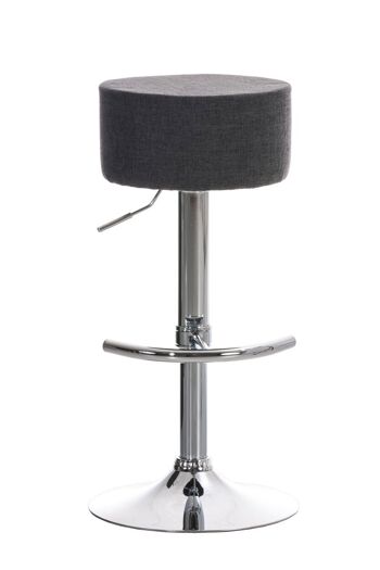 Tabouret de bar Vienna FABRIC gris clair 39x39x57 gris clair Matière Métal chromé 1