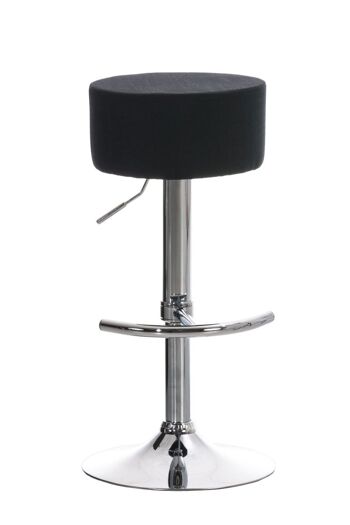 Tabouret de bar Vienna FABRIC noir 39x39x57 noir Matière Métal chromé 1