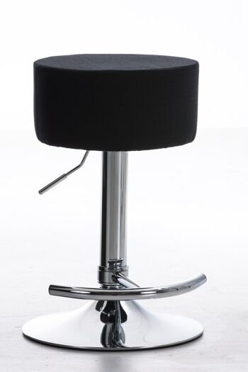 Tabouret de bar Vienna FABRIC noir 39x39x57 noir Matière Métal chromé 2