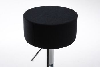 Tabouret de bar Vienna FABRIC noir 39x39x57 noir Matière Métal chromé 3