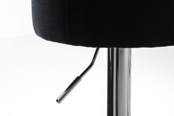 Tabouret de bar Vienna FABRIC noir 39x39x57 noir Matière Métal chromé 6