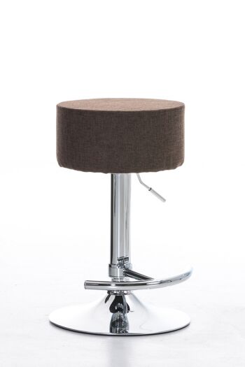 Tabouret de bar Vienna FABRIC marron 39x39x57 marron Matière Métal chromé 2