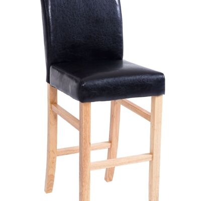 Bar stool Alvin natural brown 50x44x108 brown artificial leather Wood