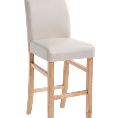 Bar stool Alvin natural cream 50x44x108 cream artificial leather Wood