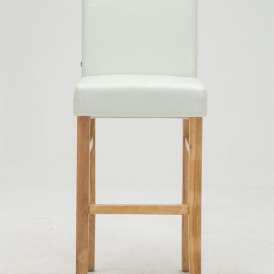 Bar stool Alvin natural white 50x44x108 white leatherette Wood