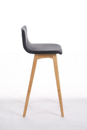 Tabouret de bar Taunus tissu Natura gris clair 40x40x93 gris clair Matière Bois 2