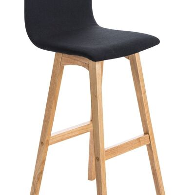 Bar stool Taunus fabric Natura black 40x40x93 black Material Wood