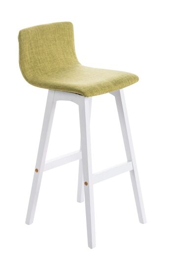 Tabouret de bar Taunus tissu blanc végétal 40x40x93 végétal Matière Bois 1