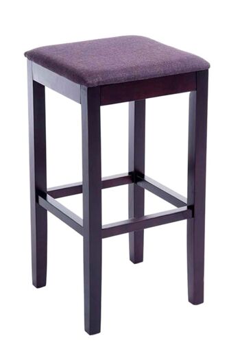 Tabouret de bar Rocket tissu Cappuccino marron 40x40x76 marron Matière Bois 1