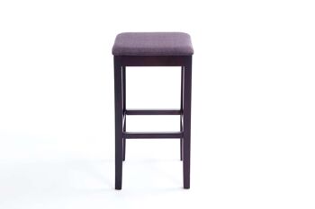 Tabouret de bar Rocket tissu Cappuccino marron 40x40x76 marron Matière Bois 2