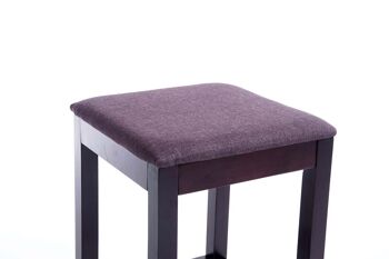 Tabouret de bar Rocket tissu Cappuccino marron 40x40x76 marron Matière Bois 3