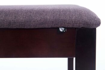 Tabouret de bar Rocket tissu Cappuccino marron 40x40x76 marron Matière Bois 4