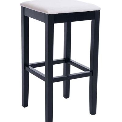 Rocket bar stool in black fabric cream 40x40x76 cream Material Wood