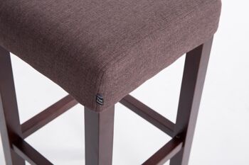 Tabouret de bar Judy FABRIC cappuccino/marron 37x37x80 cappuccino/marron Matière Bois 3