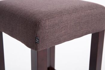 Tabouret de bar Judy FABRIC cappuccino/marron 37x37x80 cappuccino/marron Matière Bois 4