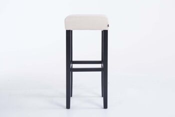 Tabouret de bar Judy FABRIC noir/crème 37x37x80 noir/crème Matière Bois 2