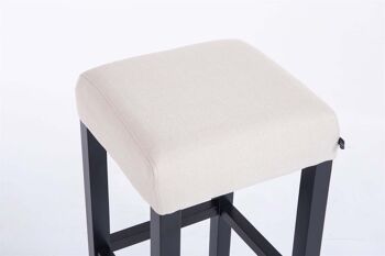 Tabouret de bar Judy FABRIC noir/crème 37x37x80 noir/crème Matière Bois 3