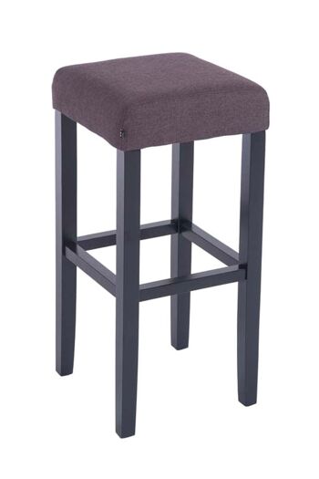 Tabouret de bar Judy FABRIC brun noir 37x37x80 brun noir Matière Bois 1