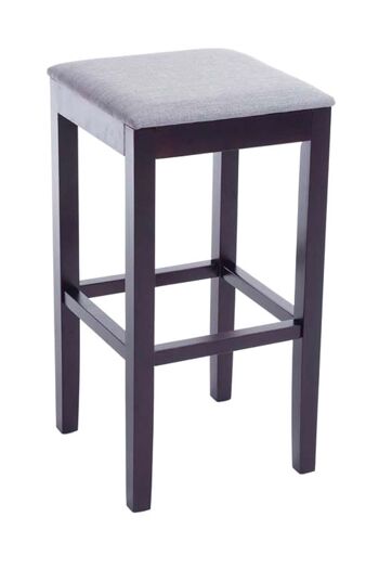 Tabouret de bar Rocket tissu Cappuccino gris clair 40x40x76 gris clair Matière Bois 1