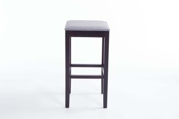 Tabouret de bar Rocket tissu Cappuccino gris clair 40x40x76 gris clair Matière Bois 2