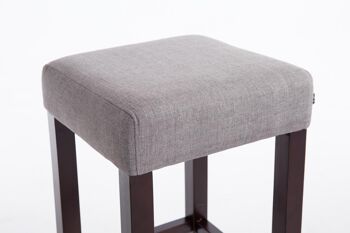 Tabouret de bar Judy FABRIC cappuccino/gris clair 37x37x80 cappuccino/gris clair Matière Bois 3