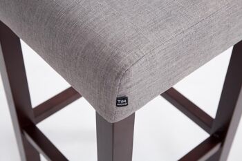 Tabouret de bar Judy FABRIC cappuccino/gris clair 37x37x80 cappuccino/gris clair Matière Bois 4