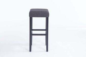 Tabouret de bar Judy FABRIC noir/gris foncé 37x37x80 noir/gris foncé Matière Bois 2