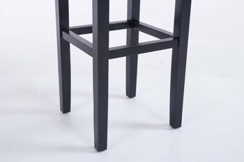 Tabouret de bar Judy FABRIC noir/gris foncé 37x37x80 noir/gris foncé Matière Bois 7