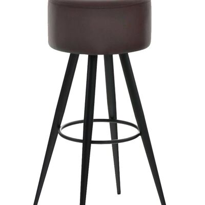 Bar stool Florence B76 brown 34.5x34.5x76 brown leatherette Metal matte black