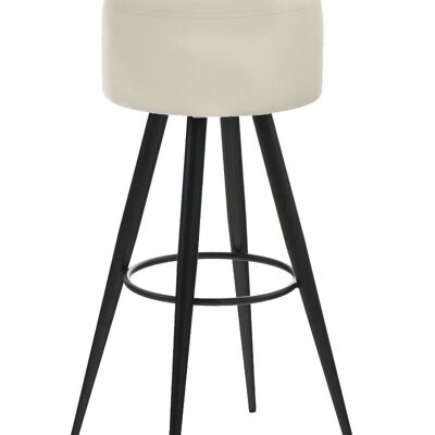 Bar stool Florence B76 cream 34.5x34.5x76 cream leatherette Metal matte black