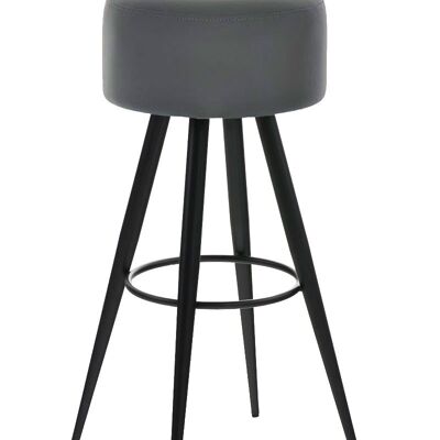 Bar stool Florence B76 Gray 34.5x34.5x76 Gray artificial leather Metal matte black