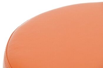 Tabouret de bar Florence B76 orange 34,5x34,5x76 simili cuir orange Métal noir mat 2