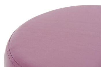Tabouret de bar Florence B76 violet 34,5x34,5x76 cuir artificiel violet Métal noir mat 2