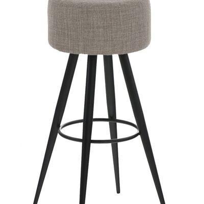 Bar stool Florence fabric B76 Gray 34.5x34.5x76 Gray metal Metal matte black